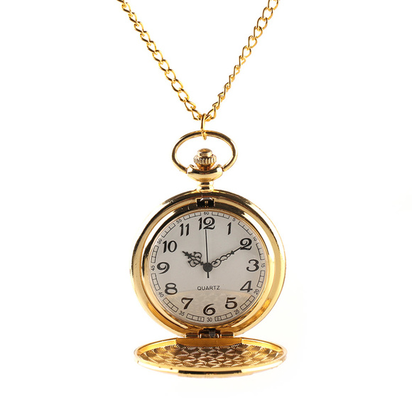 ROwema J Accessories Smooth Gold Tone Pocket Watch Easy To Read